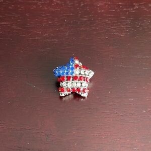 Flag Star Pin